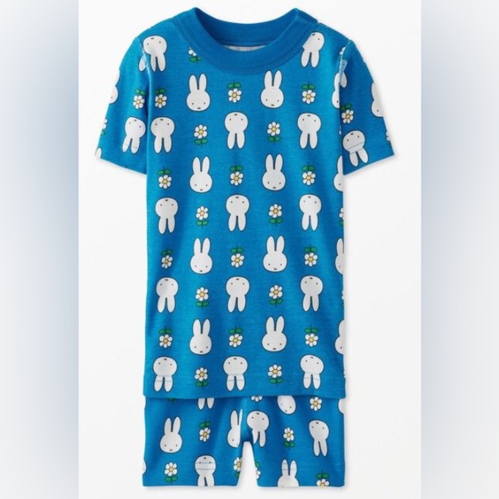 Hanna Andersson Miffy Short John PJ Pajamas NWT Bunny Cotton Spring Easter